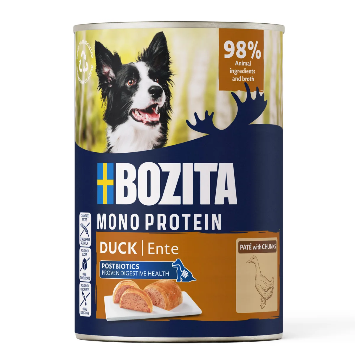 6x400g Bozita Dog Pate Eend natvoer voor honden von Bozita – Produktfoto