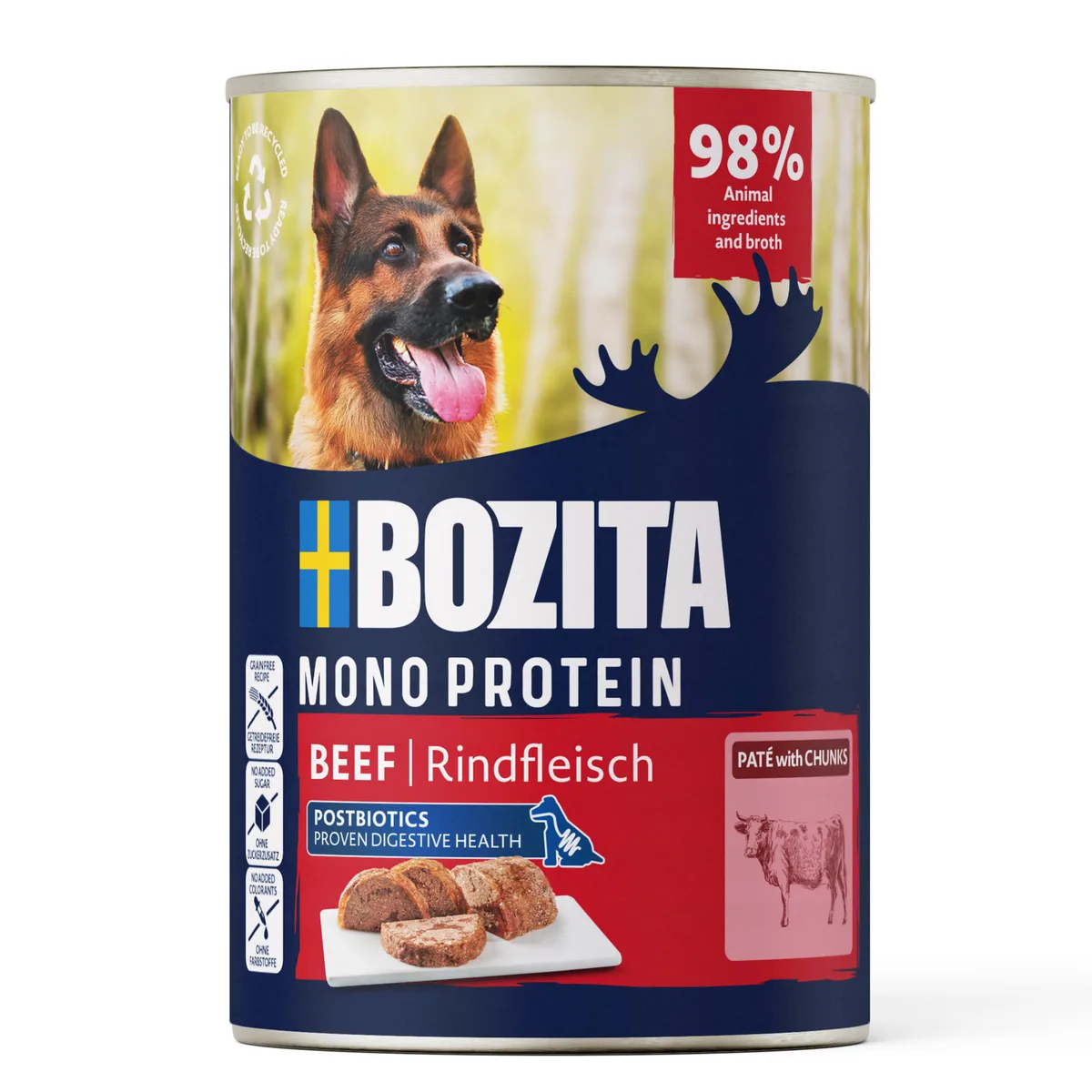 6x400g Bozita Dog Pate Rund natvoer voor honden van Bozita – productfoto