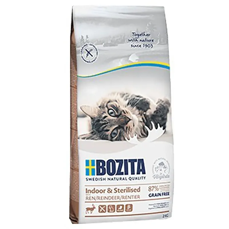 Futter Für Haus-und Kastrierte Katzen Ohne Getreide Von Rentier 2kg von Bozita – Produktfoto