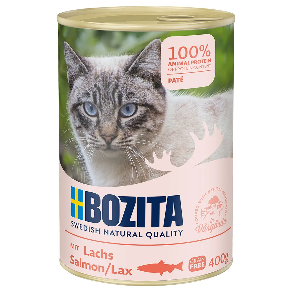 Bozita 6 x 410 g Nat Kattenvoer - Zalm by Bozita – product photo