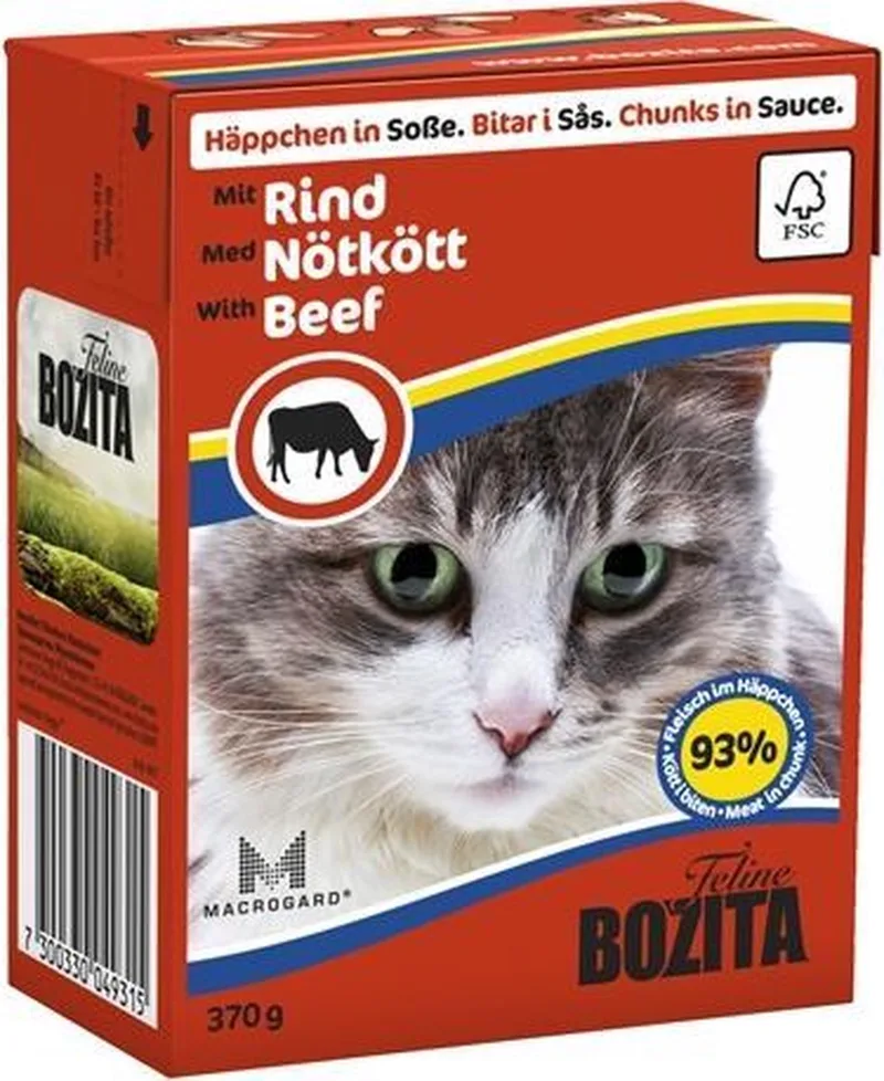 Brokjes in Saus - Rund - Kattenvoer - 16 x 370 g von Bozita – Produktfoto