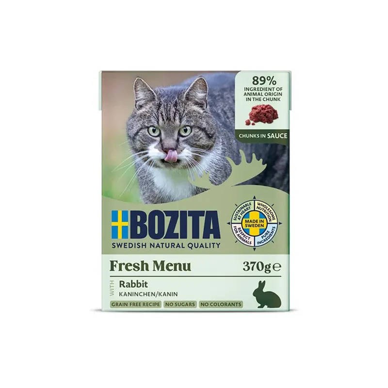 Chunkssaus Met Konijn Natvoer Voor Katten fra Bozita – produktbillede