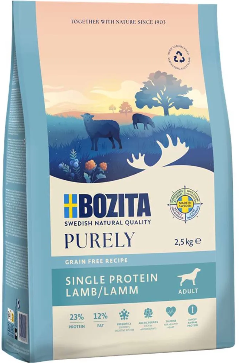 Dog Purely Lamm | 2,5kg från Bozita – produktbild