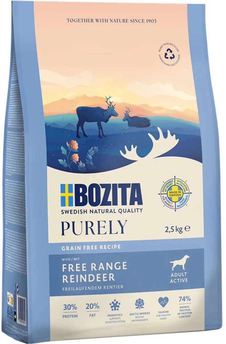Dog Purely Rentier | 2,5kg från Bozita – produktbild