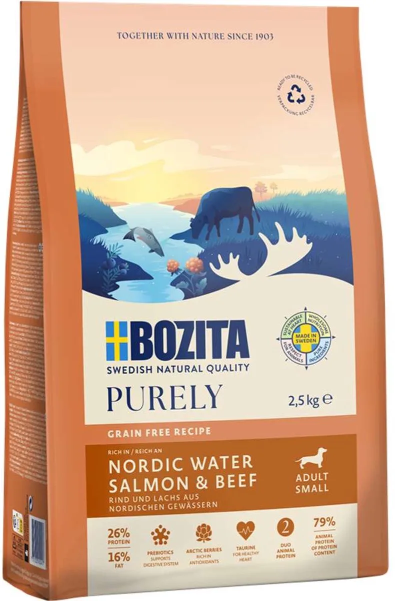 Dog Purely Small Lachs & Rind | 2,5kg från Bozita – produktbild