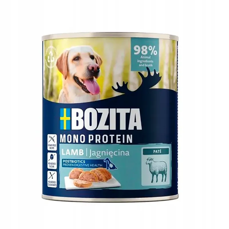 Monoprotein Pastete Lamm Nassfutter Für Hunde 800 G von Bozita – Produktfoto