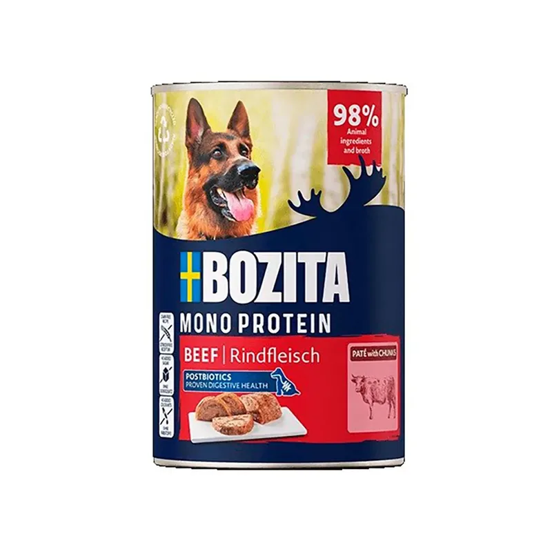 Monoprotein Pastete Rindfleisch Nassfutter Für Hunde 400 G von Bozita – Produktfoto