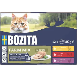 Mousse Mixed Farm 12 x 85 g, Nassfutter für: Katze von Bozita – Produktfoto 4 von 5