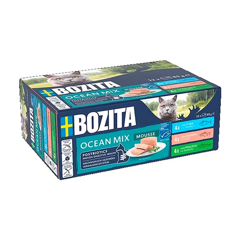 Mousse Mix Natte Kattenvoer Oceaan 12x85g by Bozita – product photo