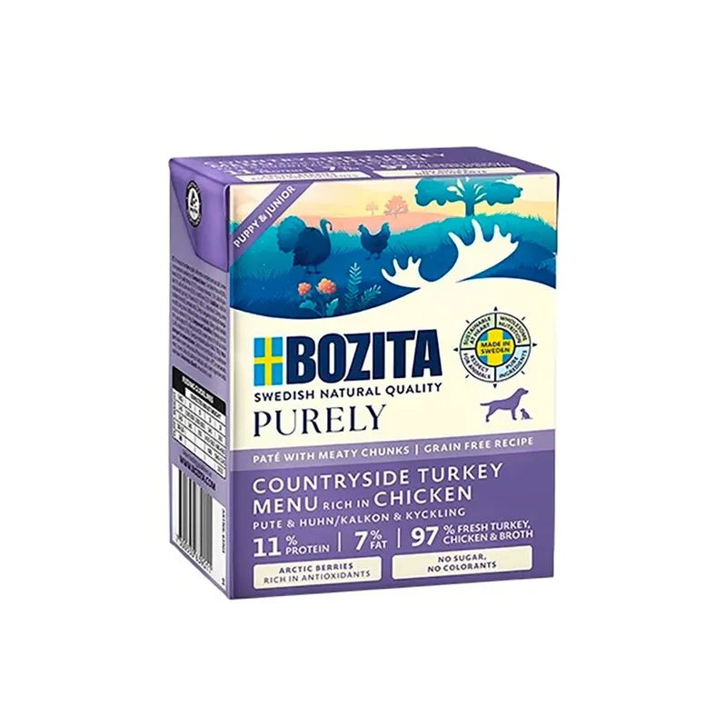 Natvoer Voor Puppy´s Met Een Patty Van Puur Kalkoen-en Kippenvlees 370g by Bozita – product photo