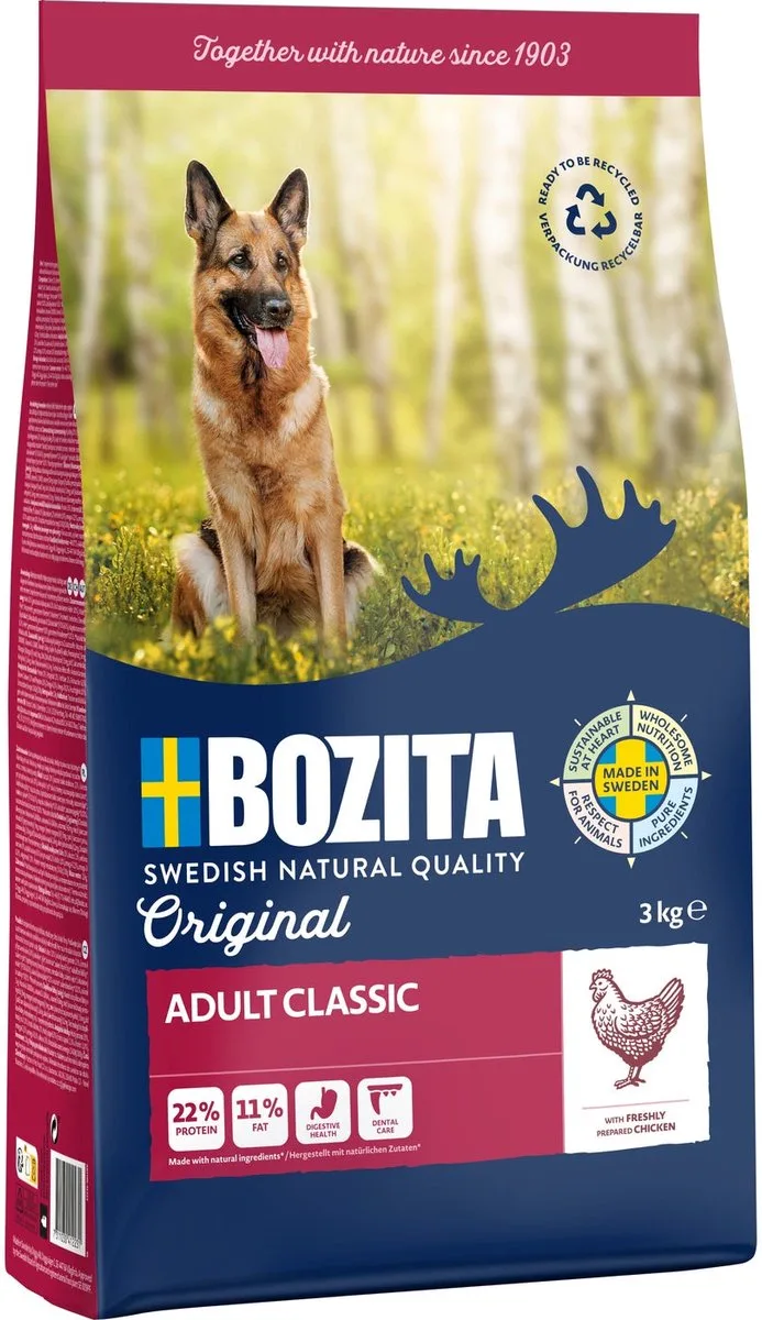 [Original adult classic] - [diervoeding] - [compleet hondenvoer] - [ 3 kg] by Bozita – product photo