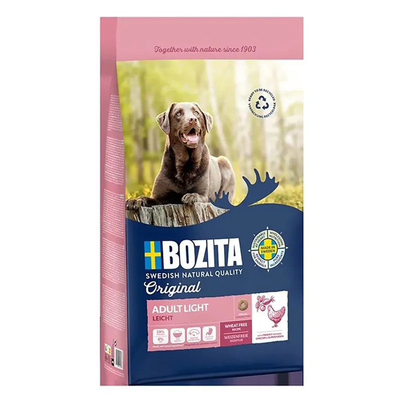 Original Adult Light Hundefutter Mit Hühnchen 12kg von Bozita – Produktfoto