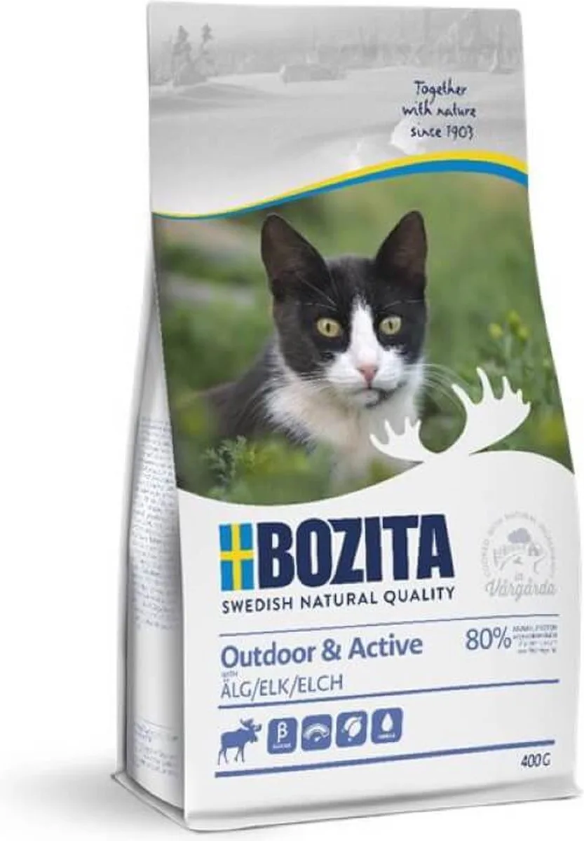 Outdoor & Active Eland 400 gram - Complete voeding voor volwassen katten van Bozita – productfoto
