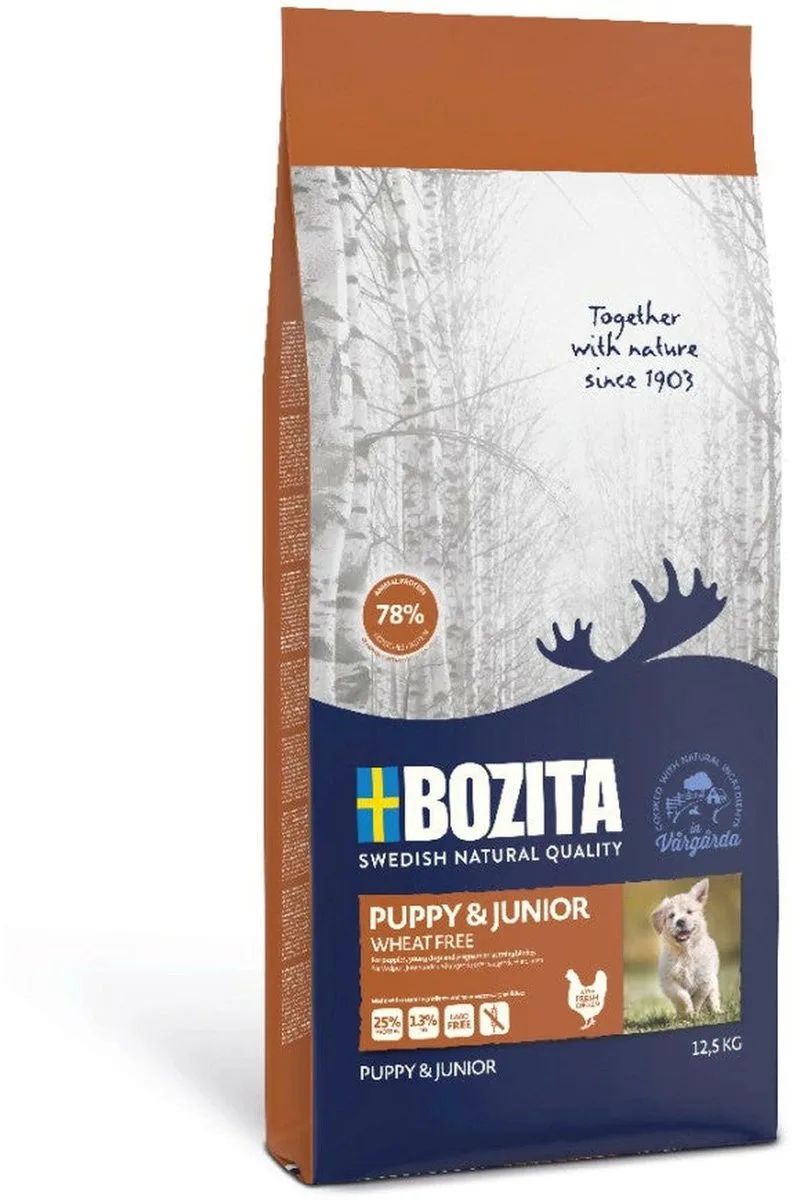 Puppy & Junior Wheat Free - Kip - 12,5 kg de Bozita – photo produit