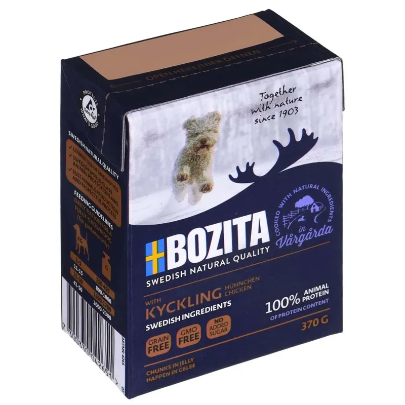 Morceaux De Viande D´élan Suédois De Qualité Naturelle Nourriture Humide Pour Chiens 370g de Bozita – photo produit 3 sur 3