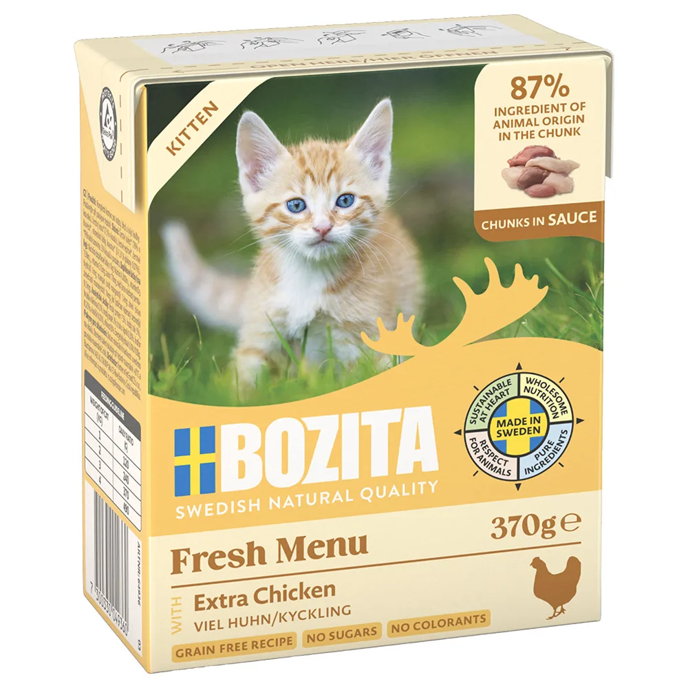 Tetra stukjes in Saus 6 x 370 g Kattenvoer - Met Kip voor Kittens by Bozita – product photo