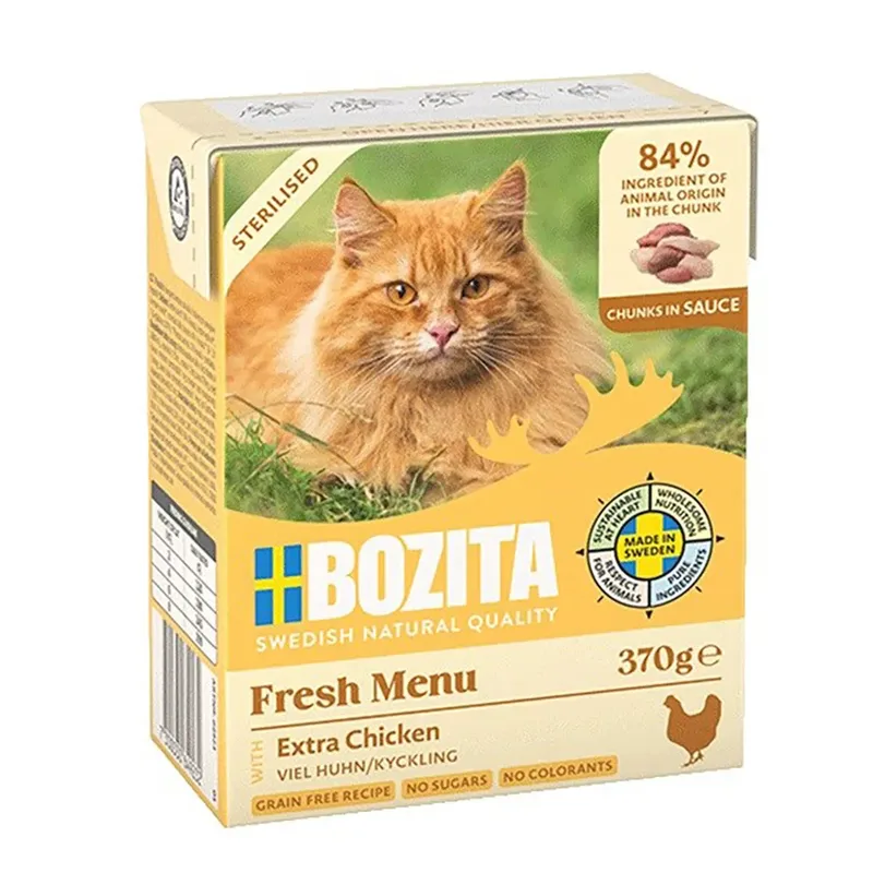 Verse Menu Gesteriliseerd Extra Kip Natvoer Voor Honden 370g fra Bozita – produktbillede