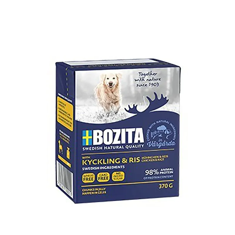 Aliment Humide Pour Chien Au Poulet De Qualité Naturelle Suédoise 370g de Bozita – photo produit 3 sur 3