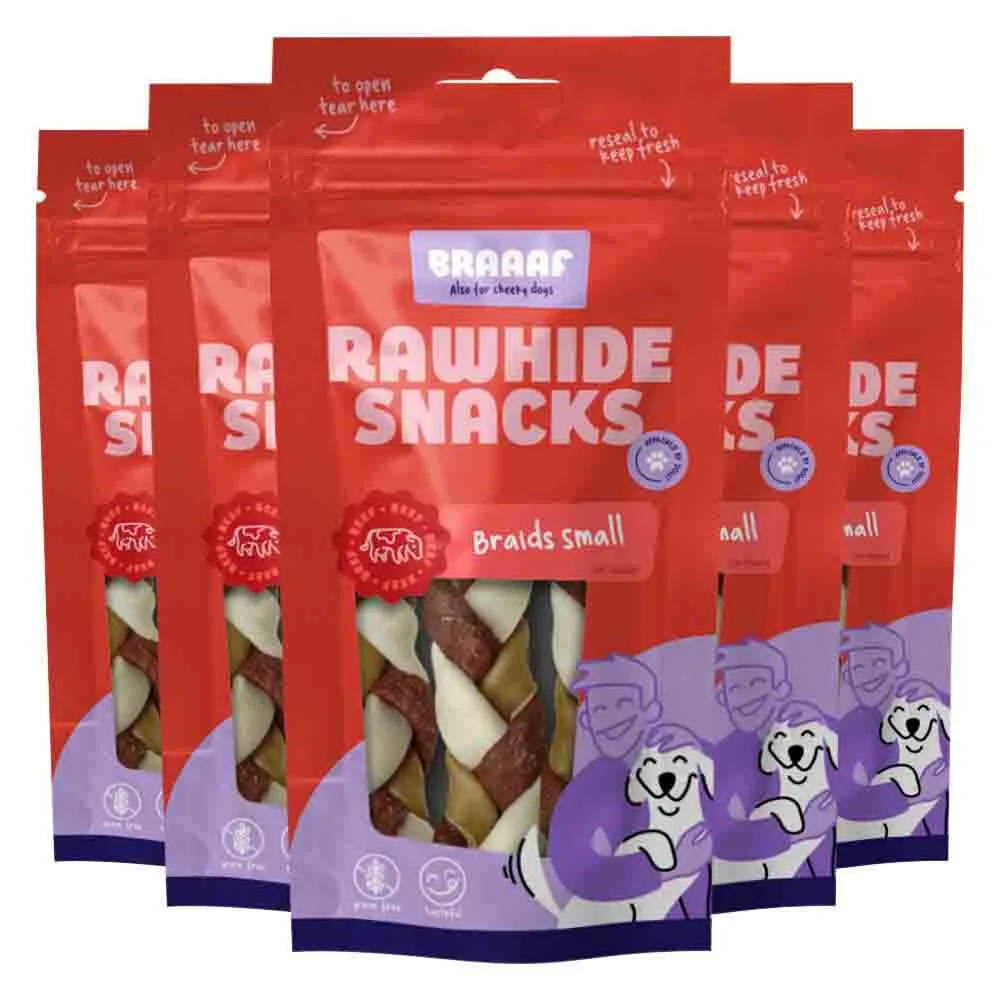 5x Braaaf Hondensnack Twister Vlecht Klein 12 cm 80 gr van Braaaf – productfoto