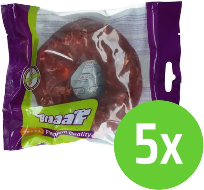 Donut 10-12 cm Beef & Fish - Hondensnack - 5 stuks von Braaaf – Produktfoto