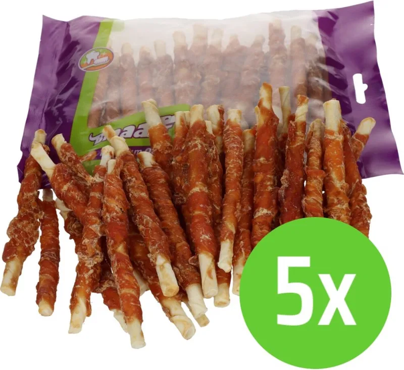 Roll Sticks Kip - Hondensnack - 12,5 cm - 30 stuks - 5 verpakkingen by Braaaf – product photo