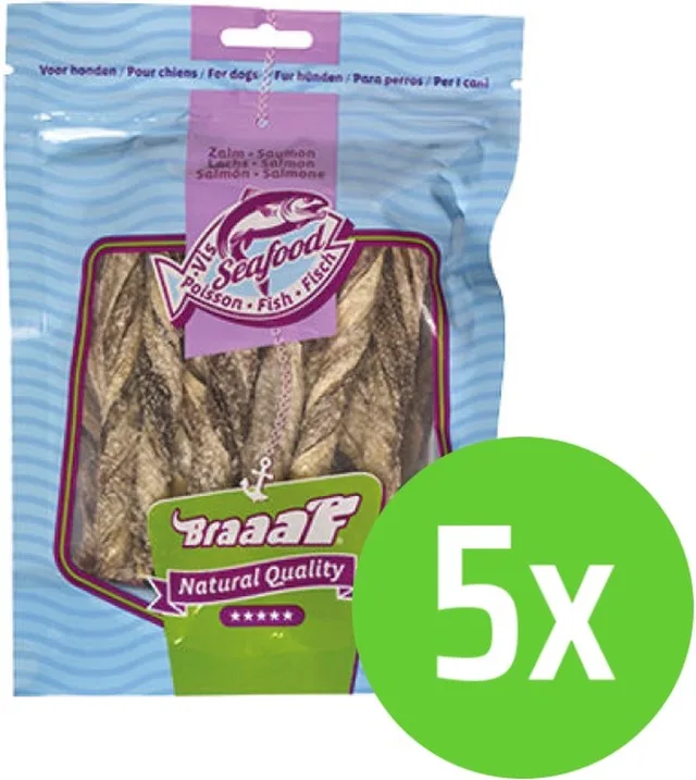 Zalm Rollsticks - Hondensnack - 12 cm - 70 gram - 5 verpakkingen