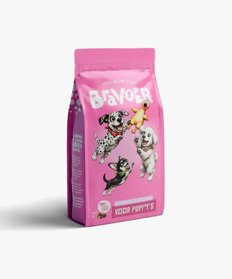Buitengewoon Ondeugend voor Puppy’s 10 kilo geperste hondenbrokken puppy von Bravoer – Produktfoto