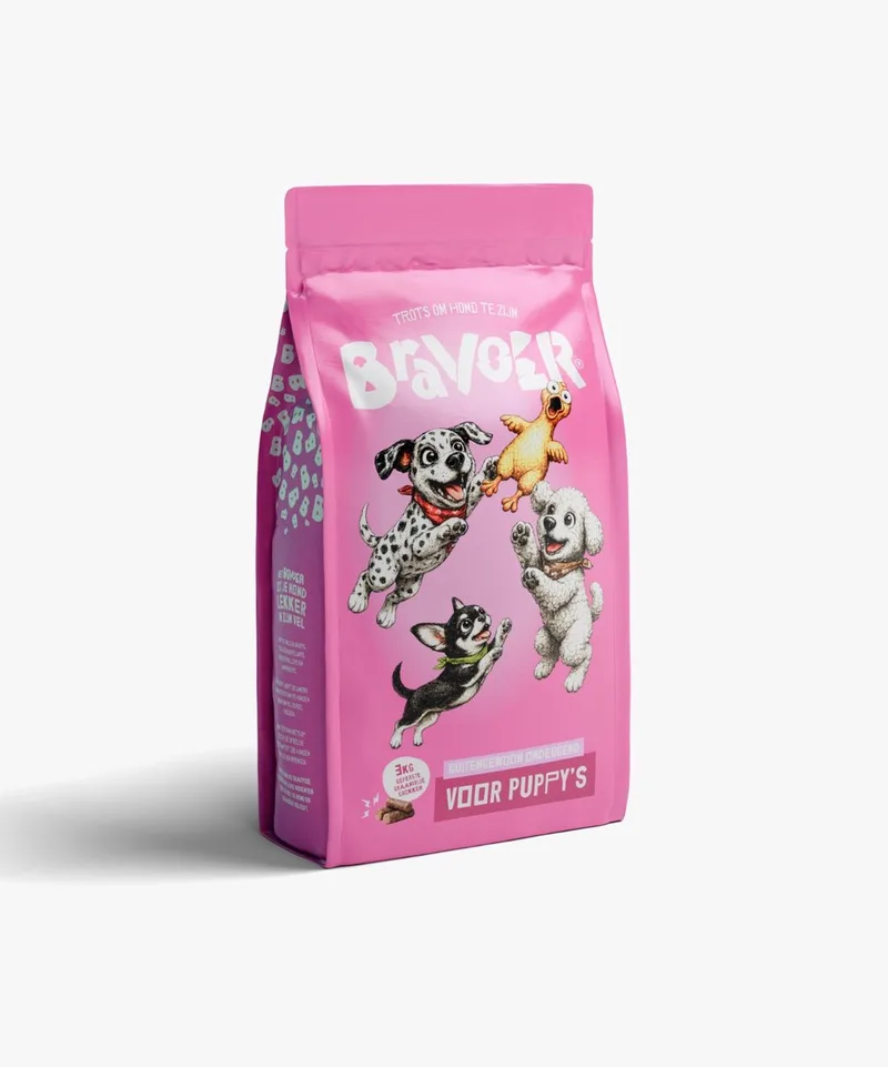 Buitengewoon Ondeugend voor Puppy’s 3 kilo geperste hondenbrokken puppy de Bravoer – photo produit