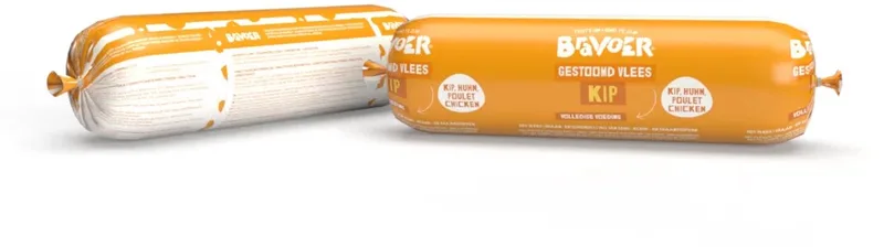 Gestoomd Vlees Kip - Hondenvoer - 10 x 800 gram by Bravoer – product photo