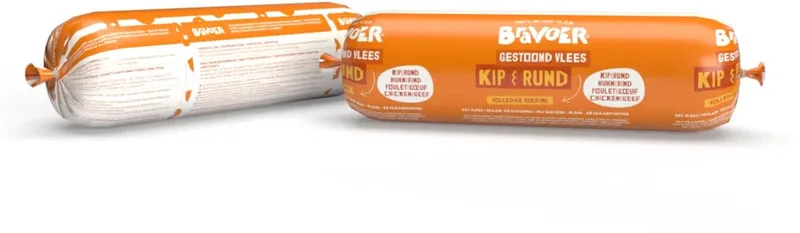 Gestoomd Vlees Kip & Rund - Hondenvoer - 10 x 800 gram by Bravoer – product photo