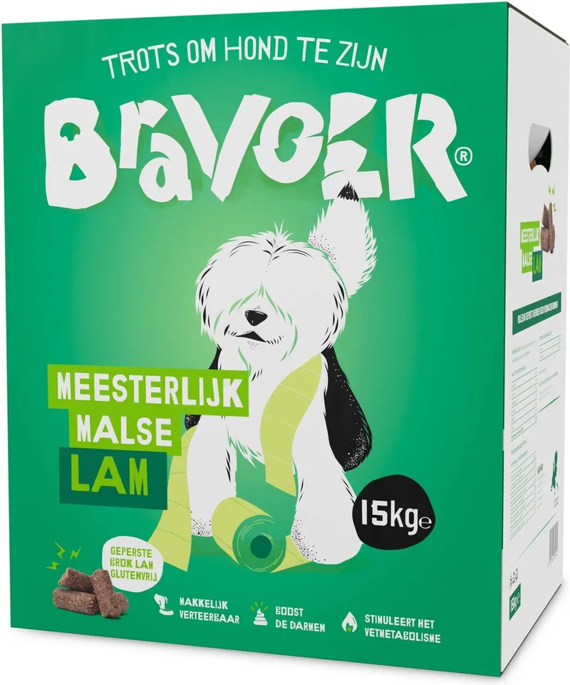 Meesterlijk Malse Lam - Hondenvoer - 15 kilo von Bravoer – Produktfoto