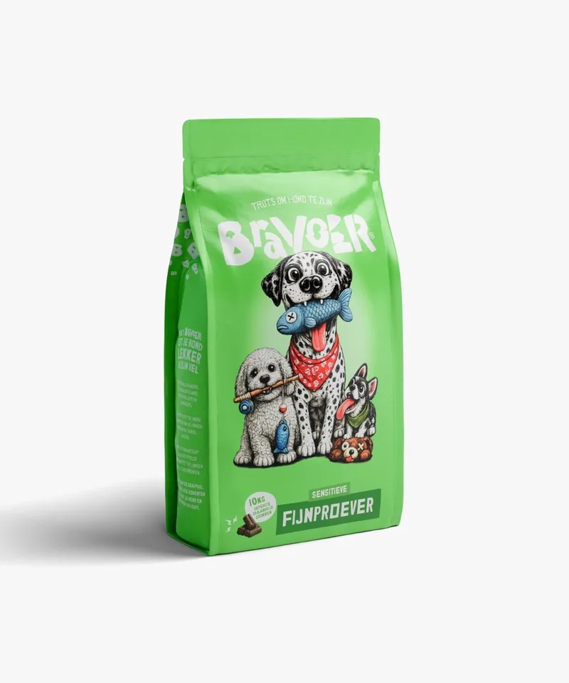 Sensitieve Fijnproever 10 kilo geperste hondenbrokken hypoallergeen adult de Bravoer – photo produit