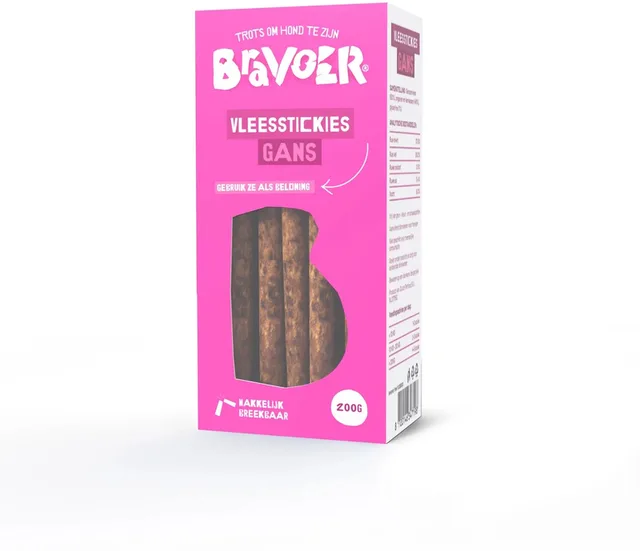 Vleesstickies Gans 200 gram - Hondensnacks
