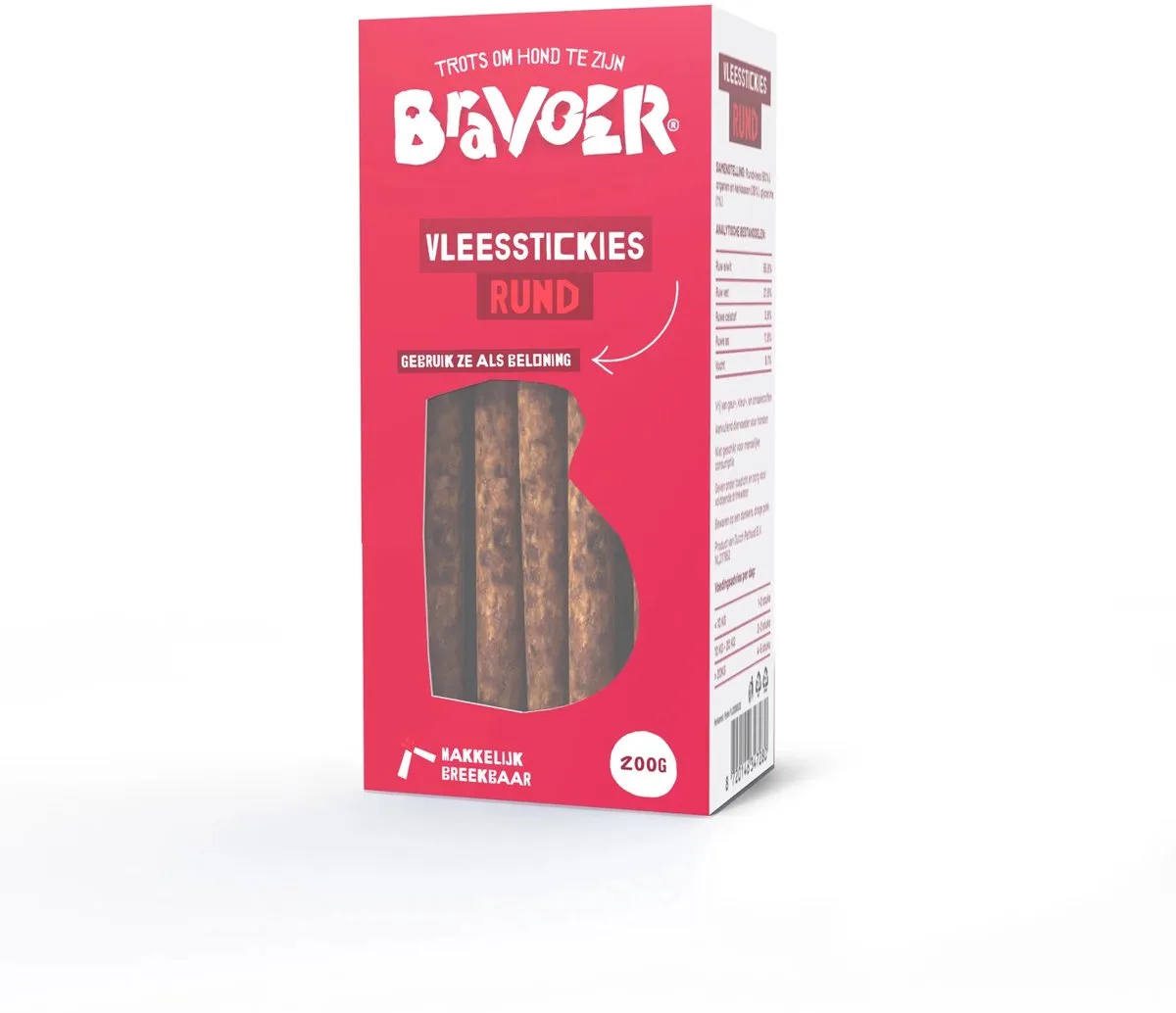 Vleesstickies Rund 200 gram de Bravoer – photo produit