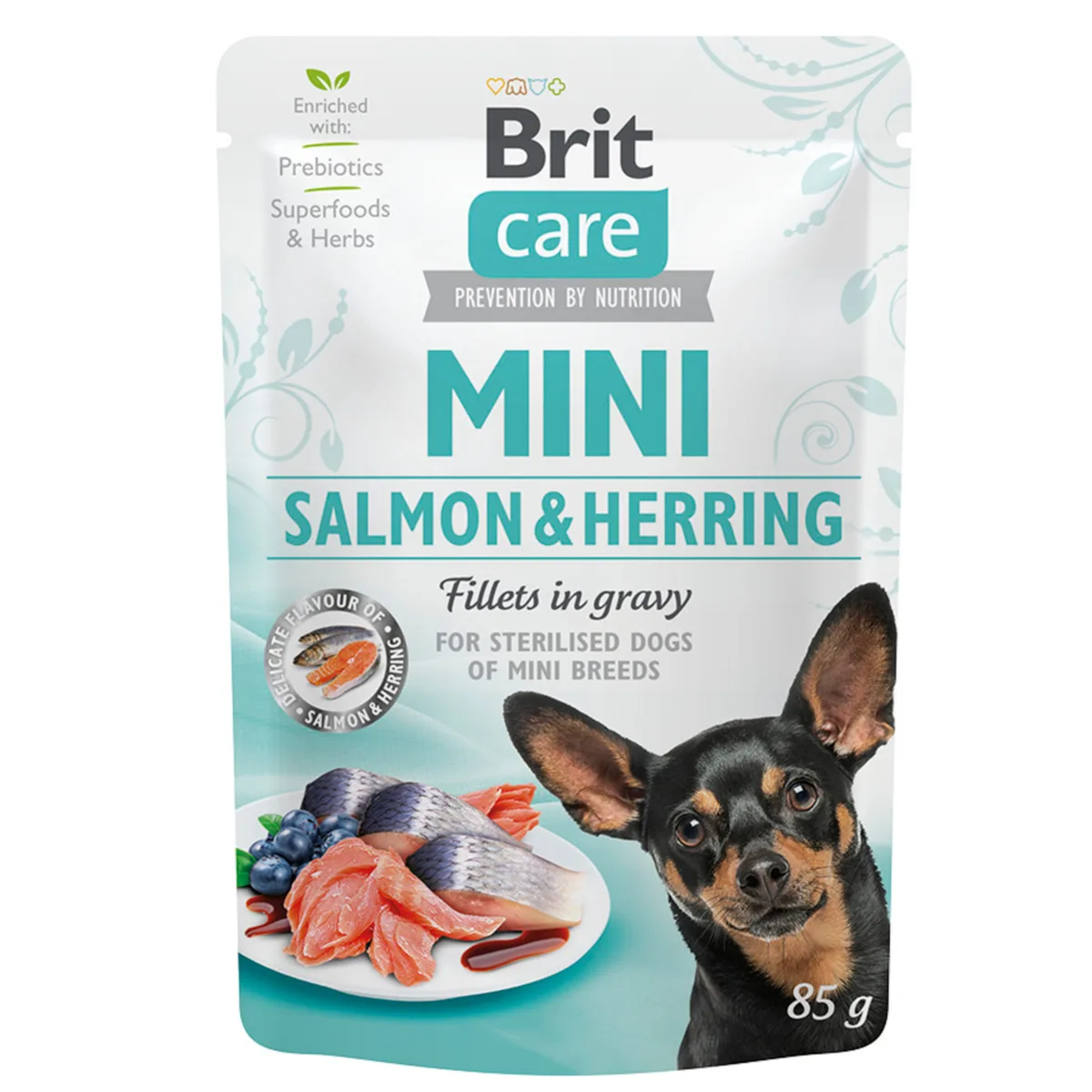 24x85g Brit Care Mini Sterilised in Gravy Zalm & Haring Honden natvoer van Brit – productfoto