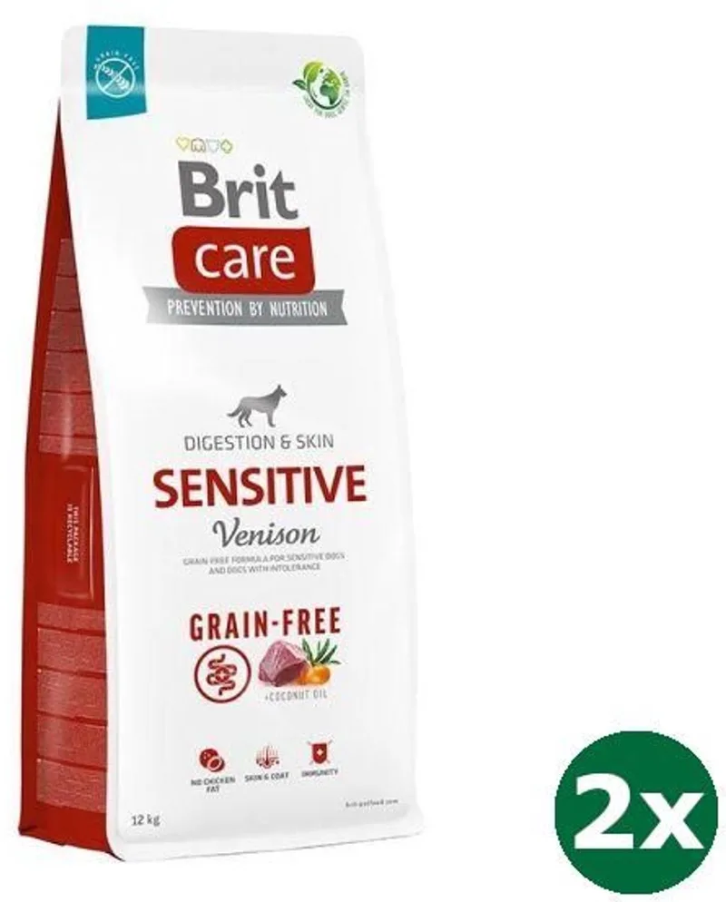 2x12 kg Brit care sensitive grainfree hondenvoer by Brit – product photo