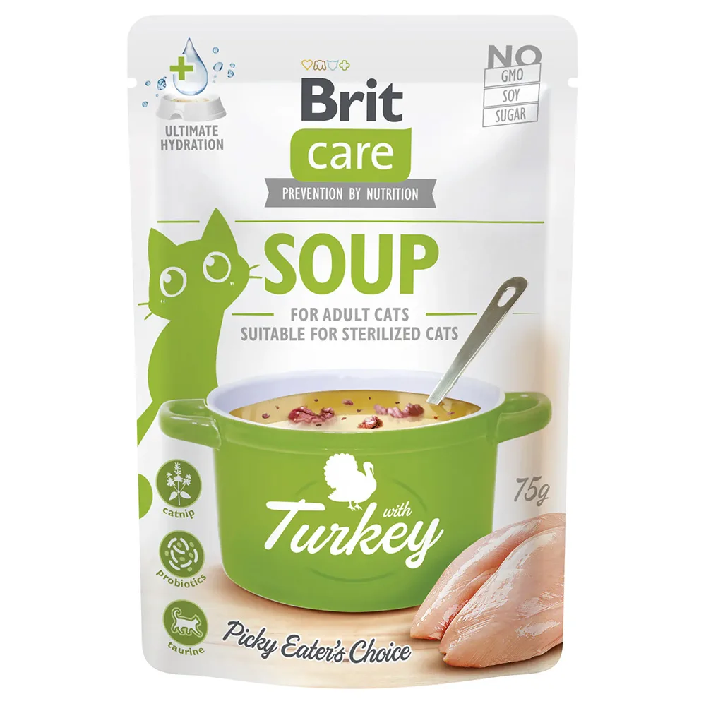 30x75g Brit Care soep voor katten kalkoen hondenvoer nat van Brit – productfoto