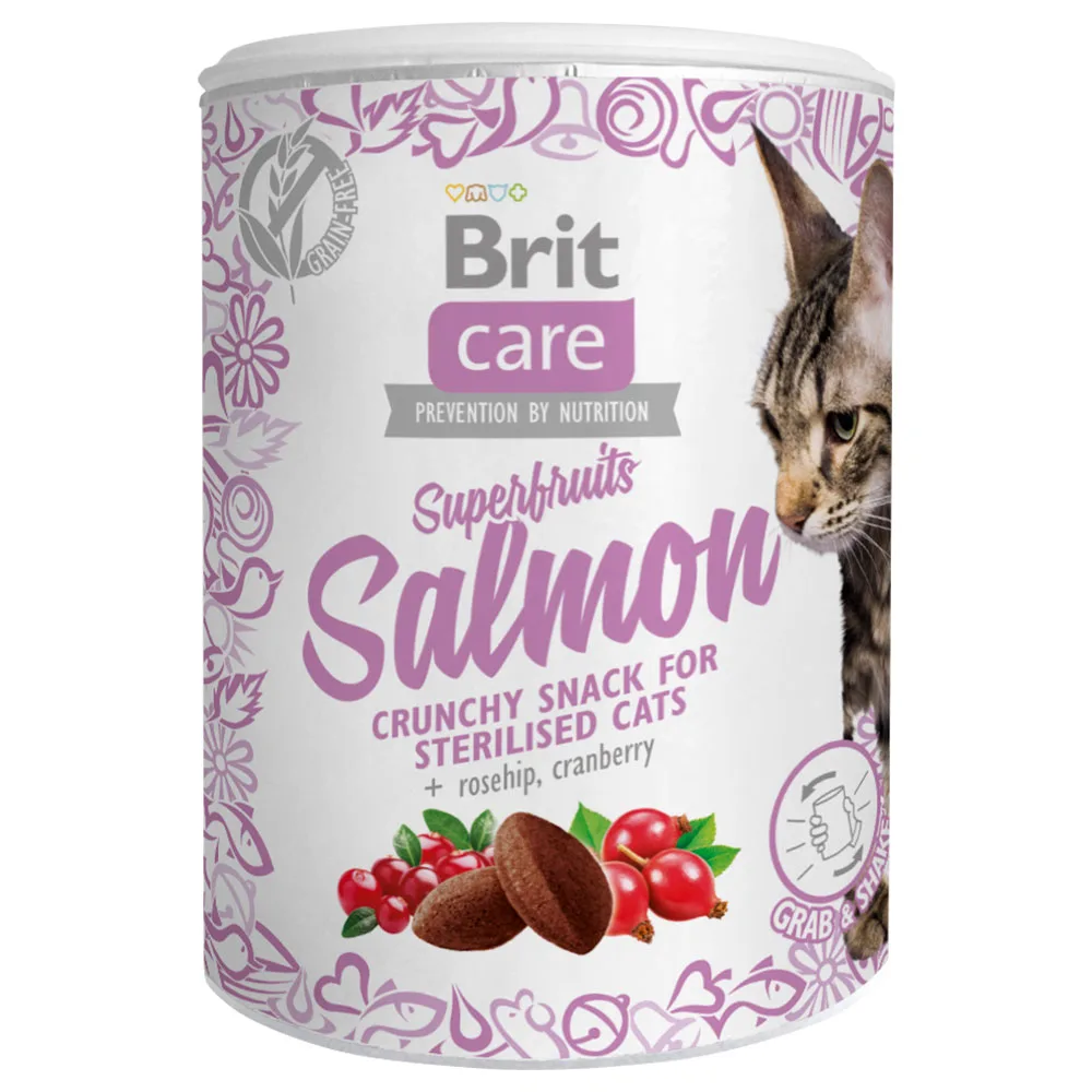 3x100g Brit Care Cat Snack Superfruits & Zalm Kattensnacks by Brit – product photo