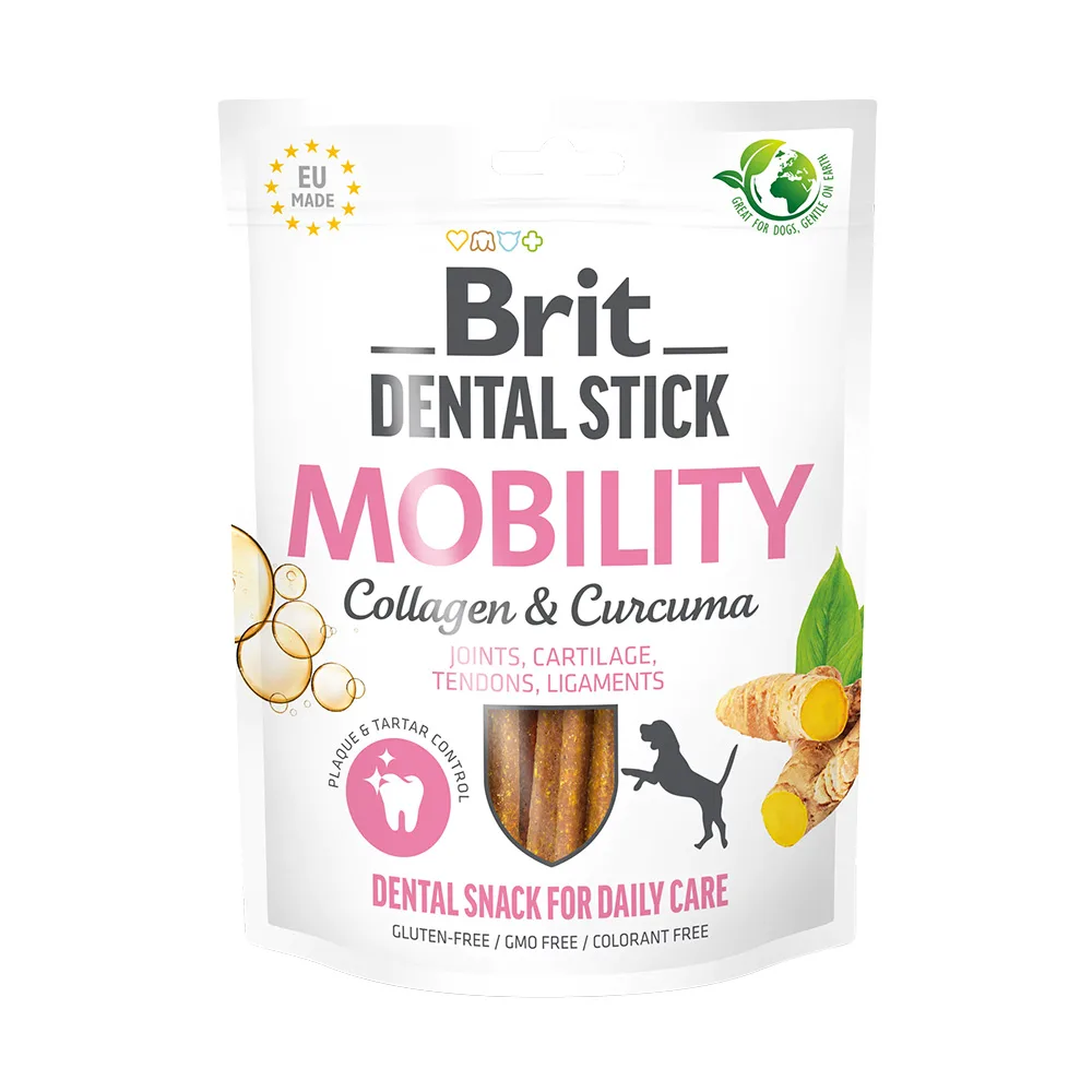 3x251g (21 stuks) Brit Dental Stick Mobility met kurkuma & collageen hondensnacks van Brit – productfoto