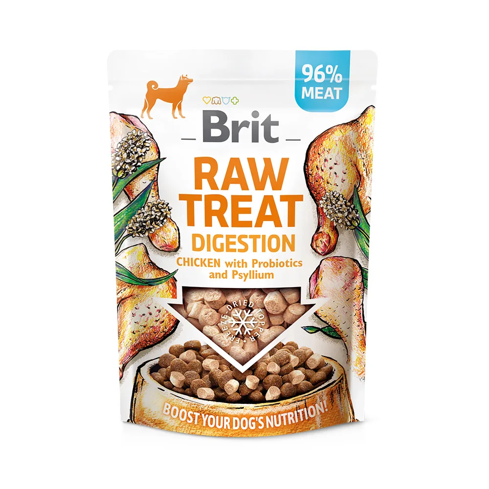 3x40g Brit Raw Treat Spijsvertering met kip hondensnacks van Brit – productfoto