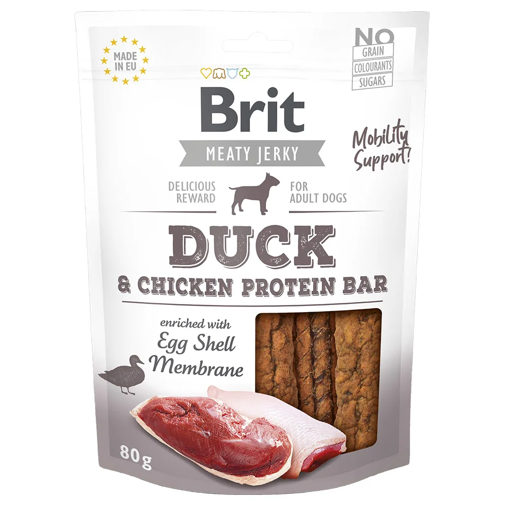 80g Brit Jerky Duck Protein Bar Hondensnacks van Brit – productfoto