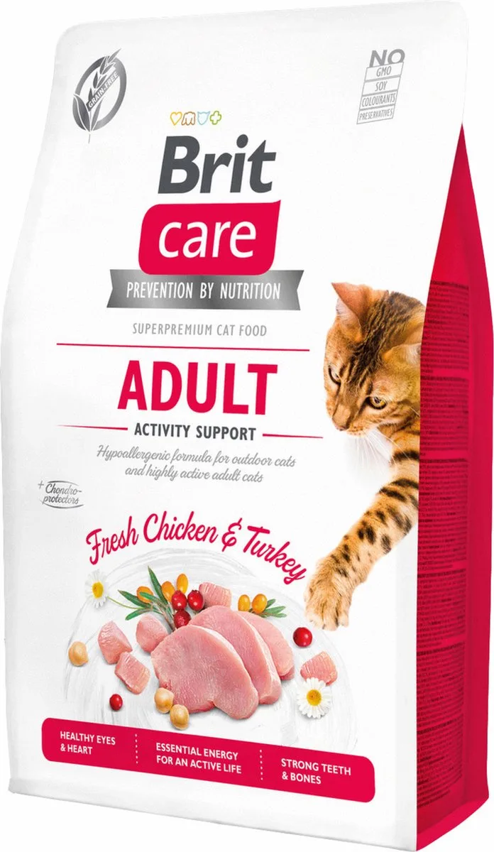 Adult Activity Support Kalkoen&Kip - Kattenvoer - 2 kg de Brit – photo produit