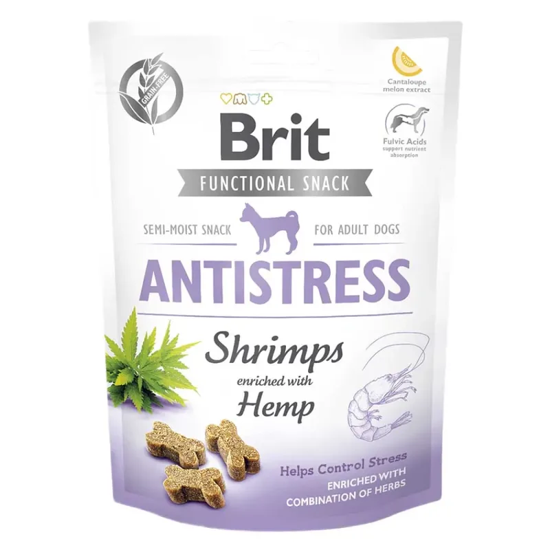 Antistress Snack Met Garnalen Voor Volwassen Honden 10x150g by Brit – product photo
