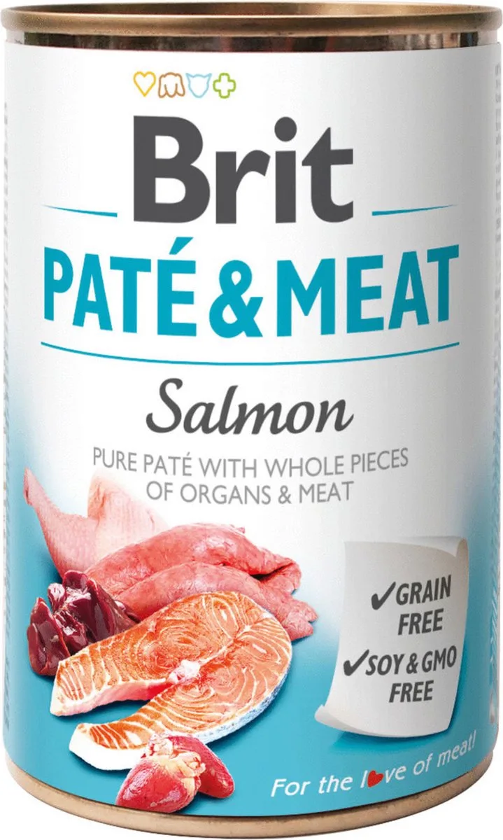 Blik Paté & Meat 400 g - Hondenvoer - Zalm by Brit – product photo 1 of 2