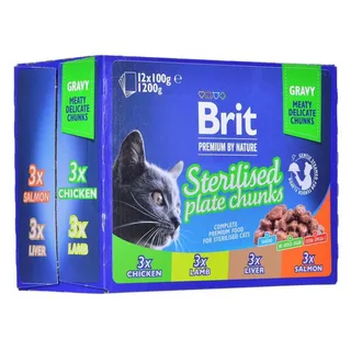 BP Cat Pouches - Sterilised Plate 12 x 100 g by Brit – product photo 4 of 4