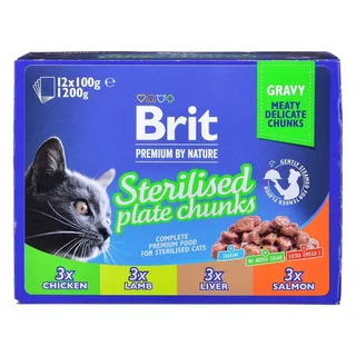 BP Cat Pouches - Sterilised Plate 12 x 100 g by Brit – product photo 3 of 4