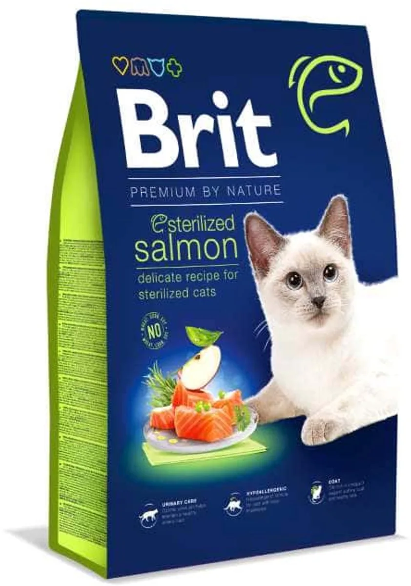 by nature cat sterilized salmon - 8 kg van Brit – productfoto