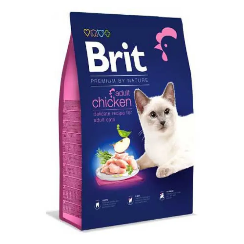 By Nature Kip Volwassen Kattenvoer 8kg de Brit – photo produit