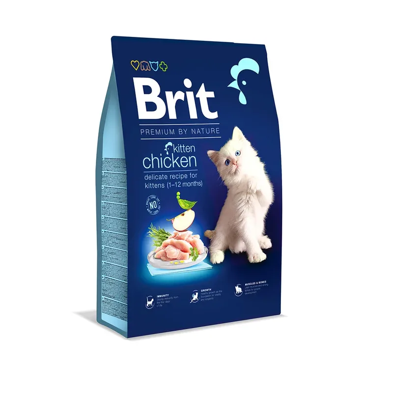 Nourriture Pour Chats Au Poulet Premium By Nature Kitten 8kg de Brit – photo produit