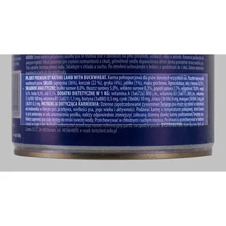 By Nature Lam Met Boekweit Natvoer Voor Honden 800g fra Brit – produktbillede 3 af 3